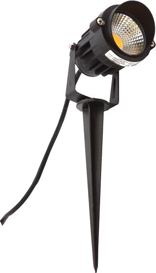 Produktbild Lumina Swiss LED Gartenspot 6W 2700K schwarz mit 5m Kabel (500 lm, IP65)