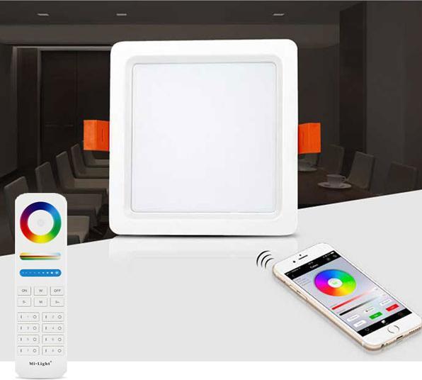 Image du produit Milight Spot LED encastrable Smart carré 9W RGB+KW/WW (720 lm)