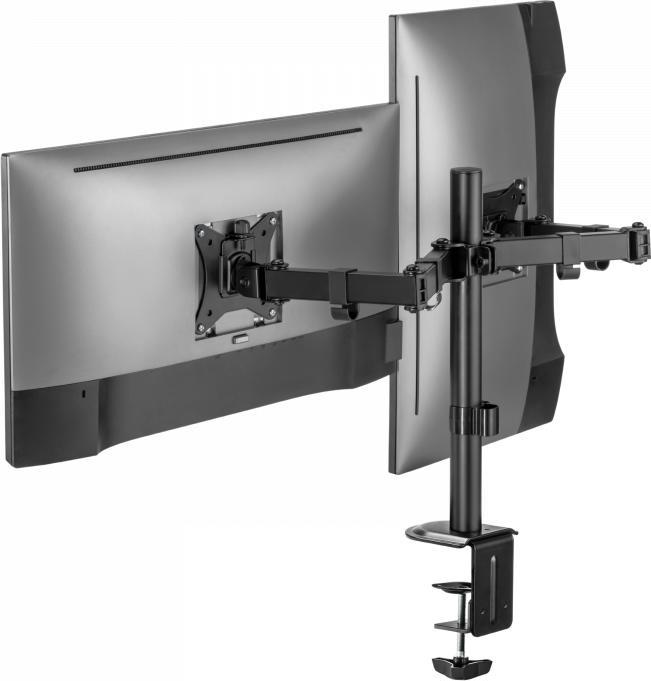 Immagine prodotto V7 Supporto Da Scrivania Con Morsetto Per Doppio Monitor (Tavolo, 32")