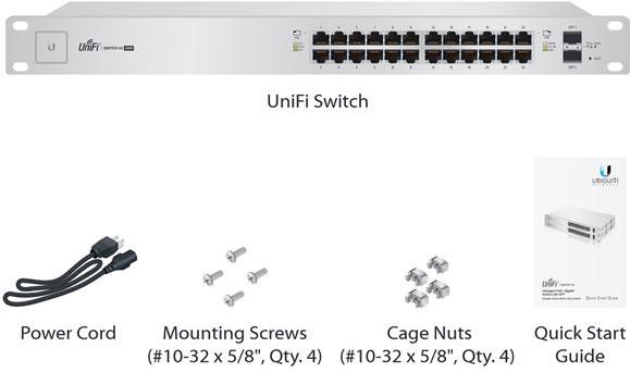 Actual product image Ubiquiti Us-24-250w (24 Ports)