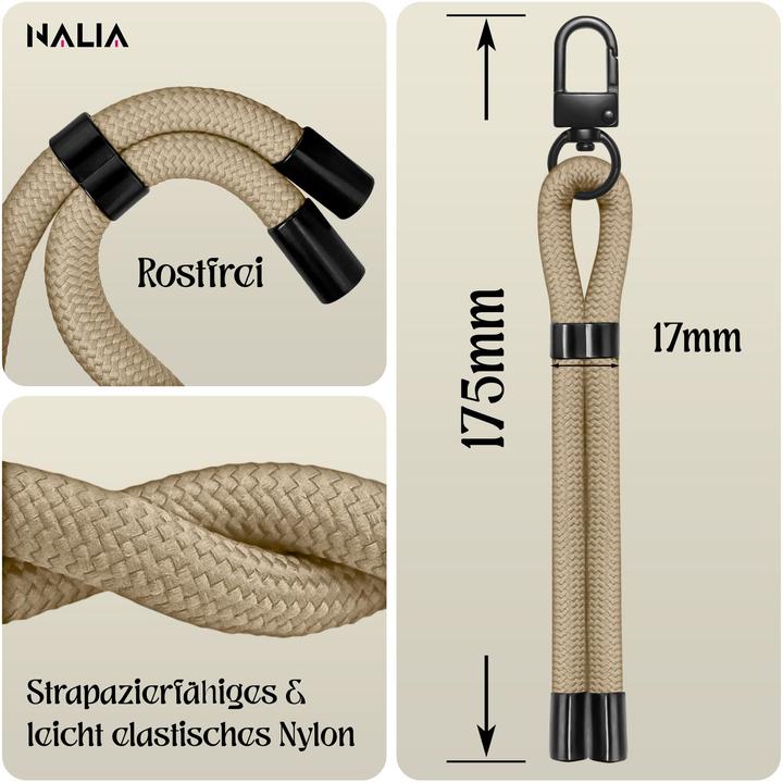 Actual product image Nalia Wristy Lanyard Handykette – Universal Trageband für Smartphones – Verstellbar, Soft & Elastisch