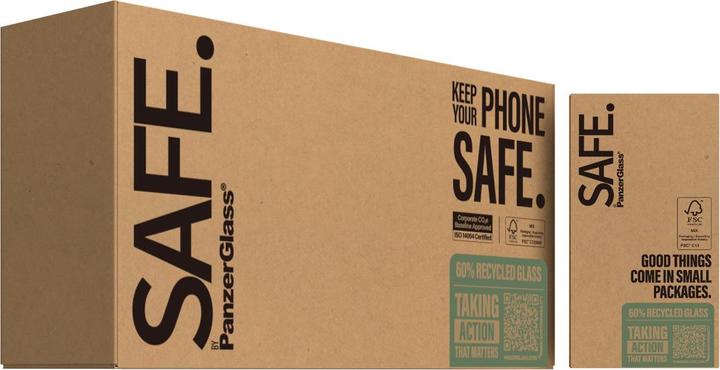 Actual product image PanzerGlass SAFE. by ® Screen Protector w. Black Frame Samsung Galaxy A3 (2017) 4G | Ultra-Wide Fit (50 Piece, Samsung Galaxy A3 (2017))