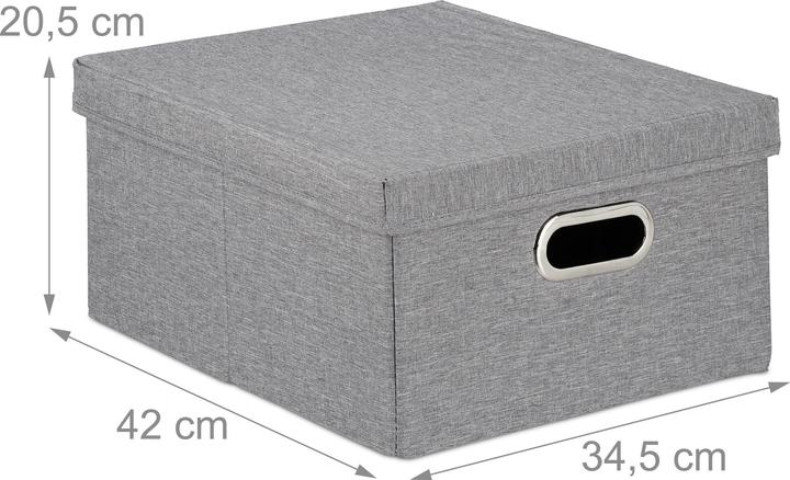 Produktbild Relaxdays Aufbewahrungsbox (34.5 x 42 x 20.5 cm, 25 l)