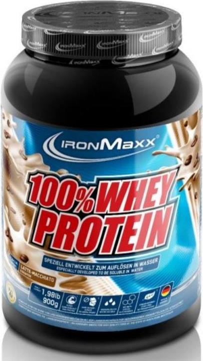 Produktbild IronMaxx 100% Whey Protein (900g Dose) (Latte, Macchiato, 1 Stk., 900 g)