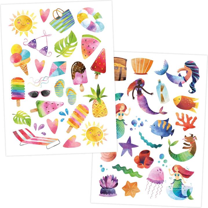 Produktbild Papierdrachen Metallic Tattoo Set 6 - Beach Vibes