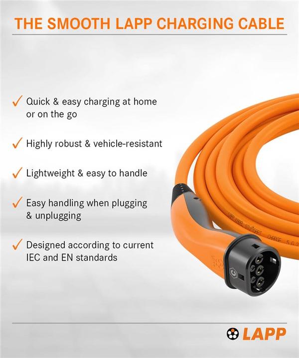 Produktbild Lapp Mobility EV-TYP2 (Typ 2, 7.40 kW, 32 A, 5 m)