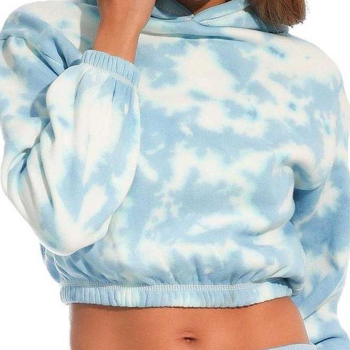 Immagine prodotto Light and Shade Felpa Corta con Cappuccio Tie Dye Donna (XL)