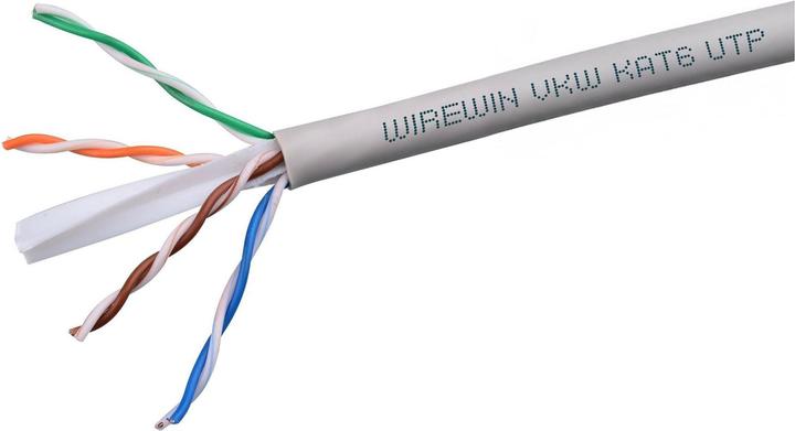 Actual product image Wirewin Verlegekabel VKBOX KAT6 UTP Cat 6, UTP, 305 m, Weiss (U/UTP, CAT6, 305 m)