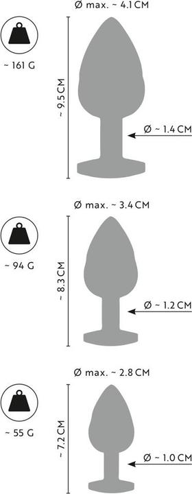 Productafbeelding Anos Metalen buttplug set