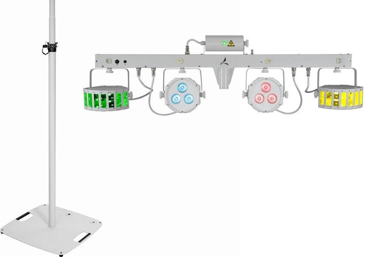 Produktbild Eurolite Set LED KLS Laser Bar FX-Lichtset weiss + BPS-3 Boxenhochständer weiss