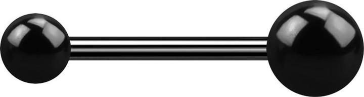 Produktbild Star Piercing Micro Barbell schwarz mit zwei Kugeln (Chirurgenstahl 316L, ohne Messing)