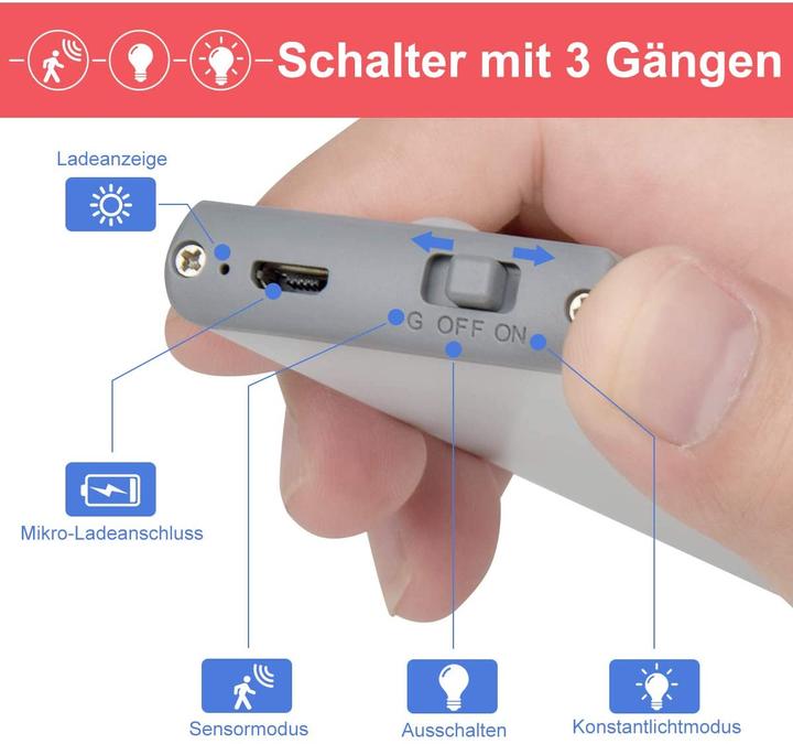 Produktbild Lepotec LED Bewegungsmelder (3 m)