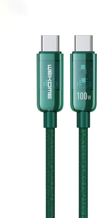Image du produit Wekome WDC-193 Série Vanguard - Câble de connexion USB-C à USB-C super rapide 100 W 1 m (Vert) (1 m, 100 W)