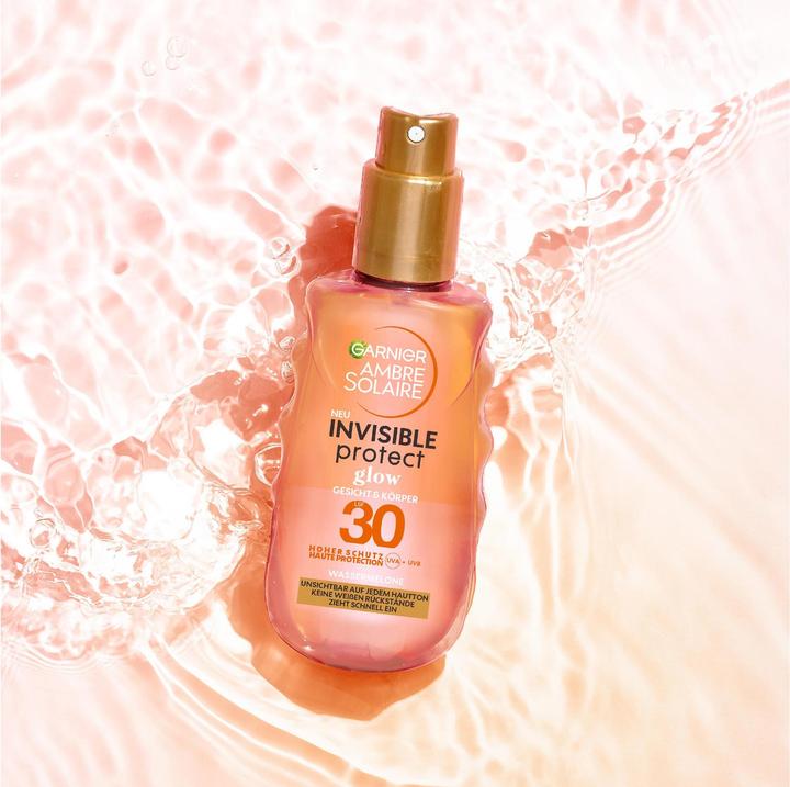 Produktbild Garnier Ambre Solaire Invisible Protect & Glow (Sonnenspray, SPF 30, 150 ml, 178 g)