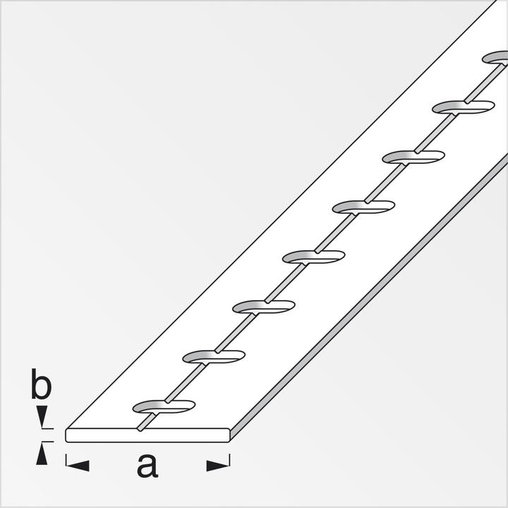 Produktbild Alfer Flachstange Alu gelocht 1m