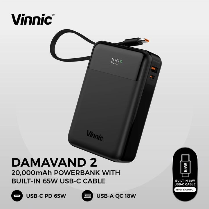 Produktbild Vinnic Damavand 2 (20000 mAh, 65 W, 77 Wh)