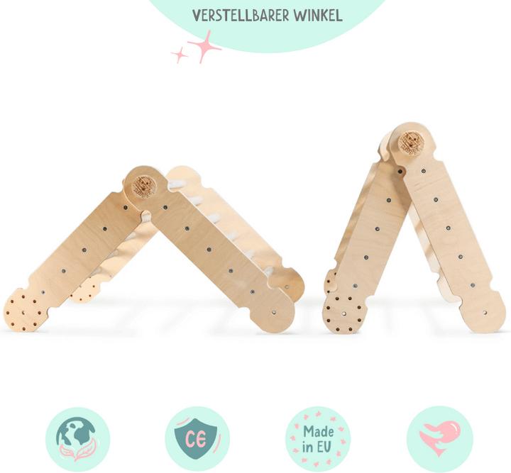 Produktbild Müggi Wandelbares Pikler Kletterdreieck Set mit Rutsche