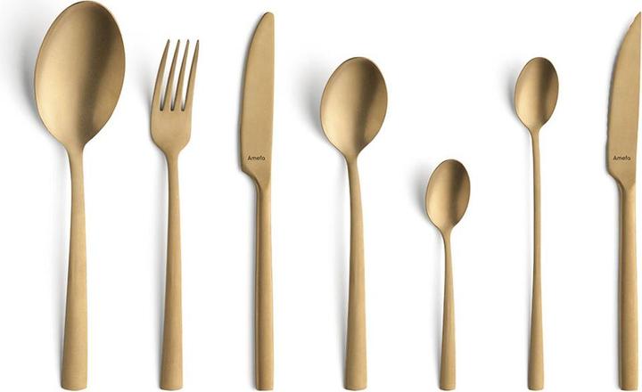 Actual product image Amefa Manille 9035 - 42-teiliges All-you-need-Set - Goldsatiniertes Finish (42 Piece, Cutlery set)