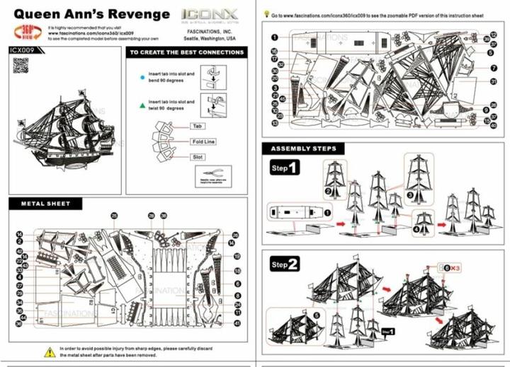Image du produit Metal Earth ICONX La revanche de la reine Anne