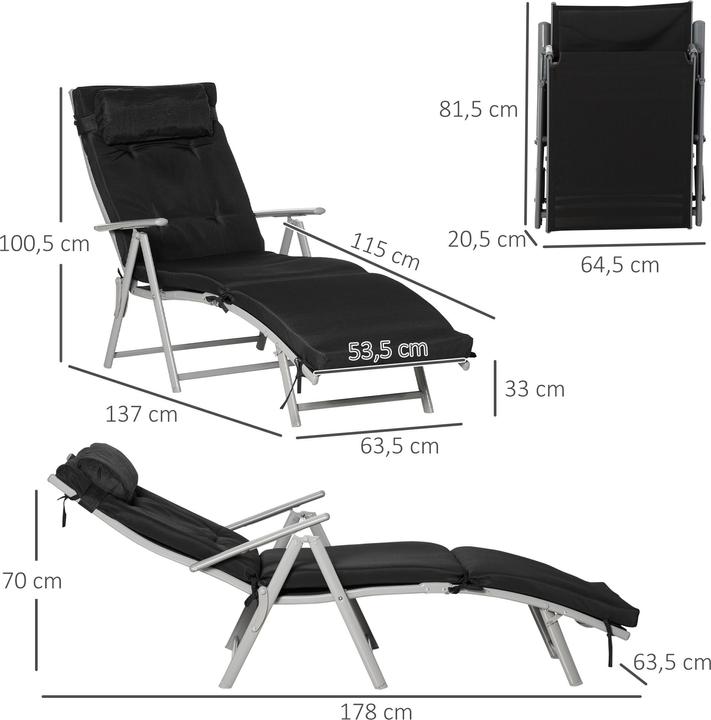 Image du produit Outsunny Bain de soleil (180 cm)