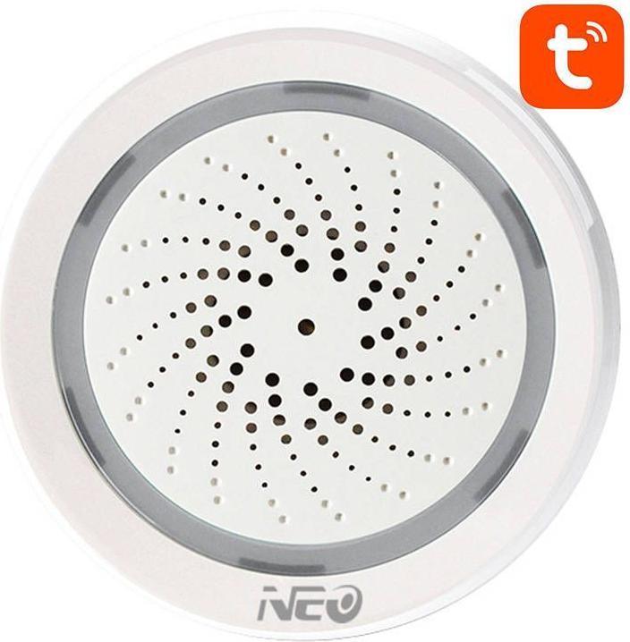 Produktbild Neo Intelligente Alarmsirene WiFi NAS-AB02WT mit Feuchtigkeitstemperatursensor TUYA