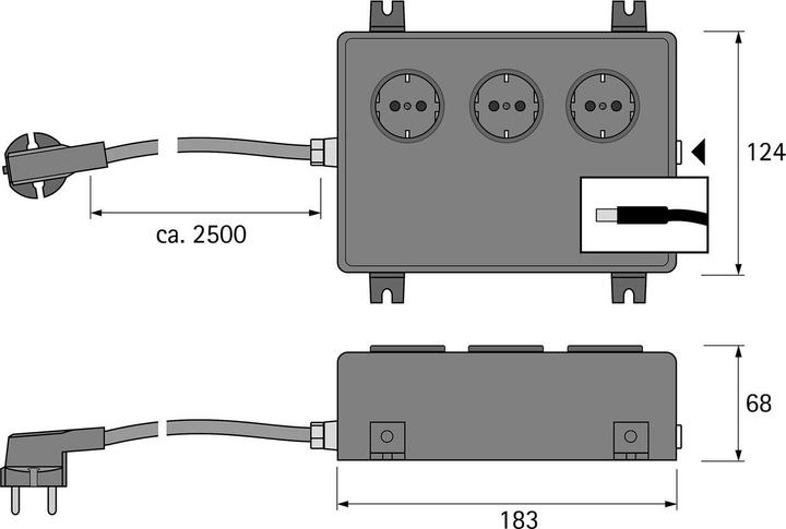 Actual product image Halemeier Automatic switch-off SafetyBox for HV electrical appliances (1 pcs.)