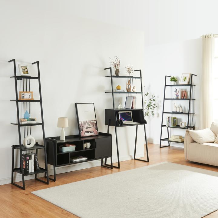 Produktbild En.Casa Möbelset Storfjord 4-tlg. 1xSchreibtisch, 2xRegal, 1xTV Schrank