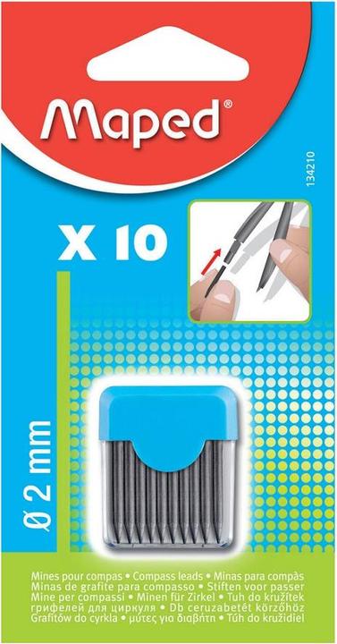 Actual product image Maped Replacement lead lines (Compass refill, Graphite, 2 mm)