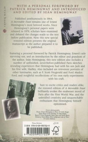 Produktbild Arrow A Moveable Feast (Englisch, Ernest Hemingway, 2011)