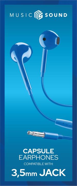 Immagine prodotto Cellularline Musica e suoni Auricolari a capsula blu (Cablato)