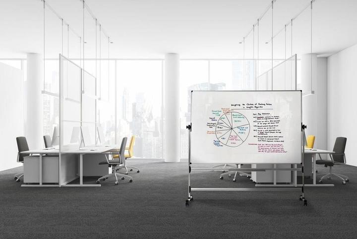 Immagine prodotto Bi-Office Lavagna bianca su ruote (120 x 150 cm)