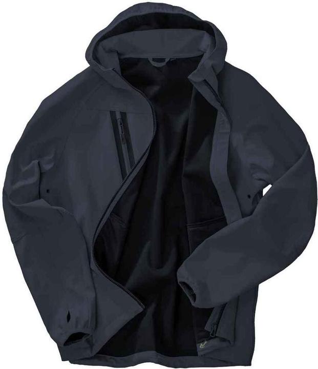 Actual product image Result Mens Hooded 3 Layer Printable Soft Shell Jacket (4XL)