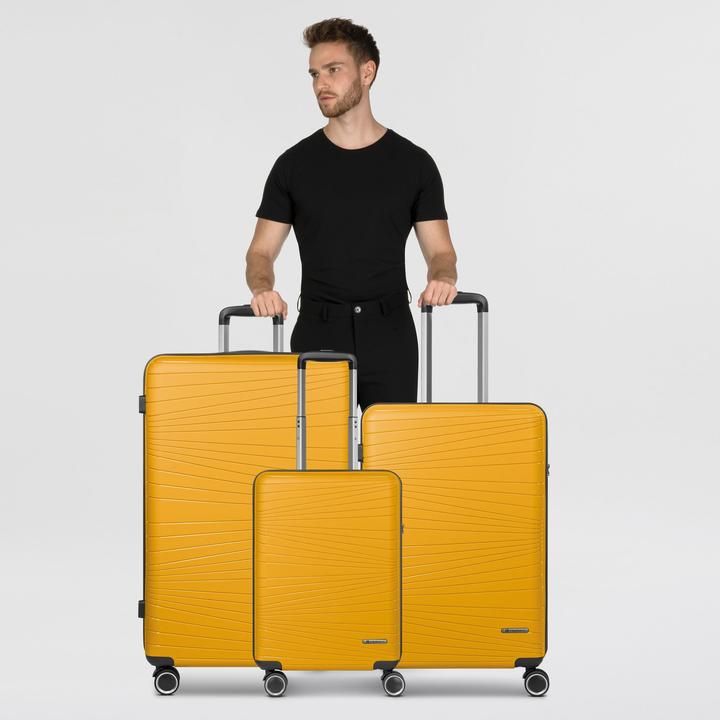 Actual product image Franky Dallas 3.0 4 Rollen Kofferset 3-teilig mit Dehnfalte (188 l, XL (from 140l))