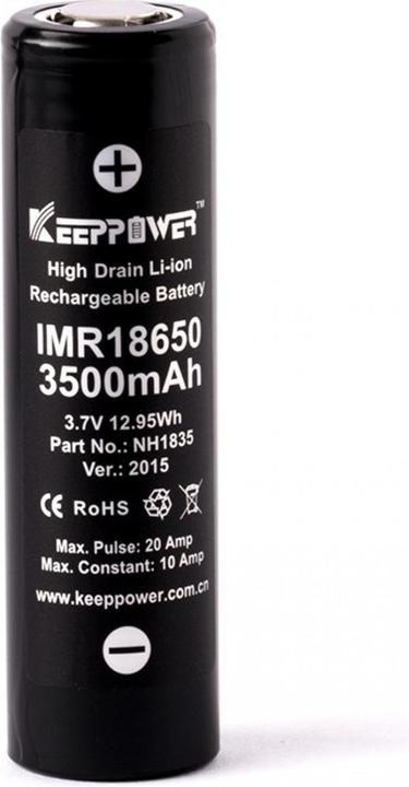 Produktbild Keeppower Akku IMR18650 (3500 mAh, 12.95 Wh)
