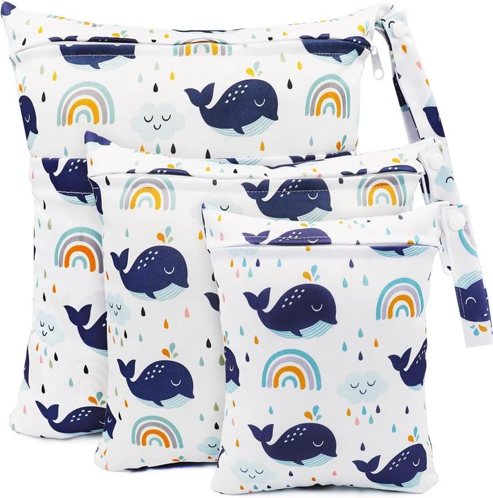 ASMI 3 pièces Wetbag Set sac à couches 30x36cm + 28x30cm + 20x24cm