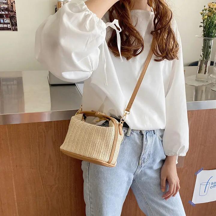Immagine prodotto Only-Bags.Store Borsa a tracolla in paglia Moda Bohemian Small Knitting Summer Purse and Handbag Casual Holiday