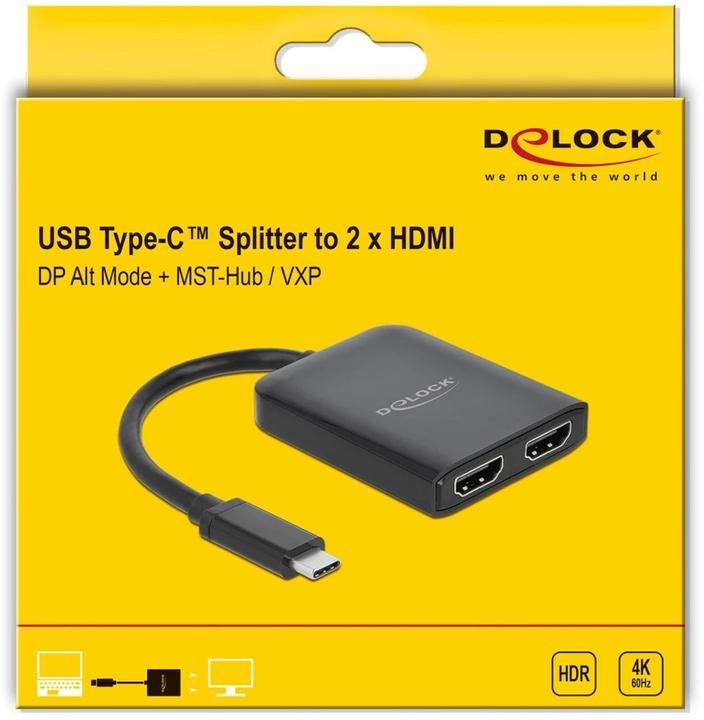 Actual product image Delock USB Typ-C zu 2 x HDMI (HDMI, 20 cm)