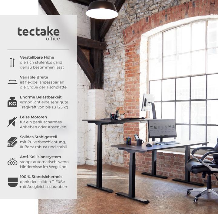 Image du produit tectake Bureau assis debout (piètement)