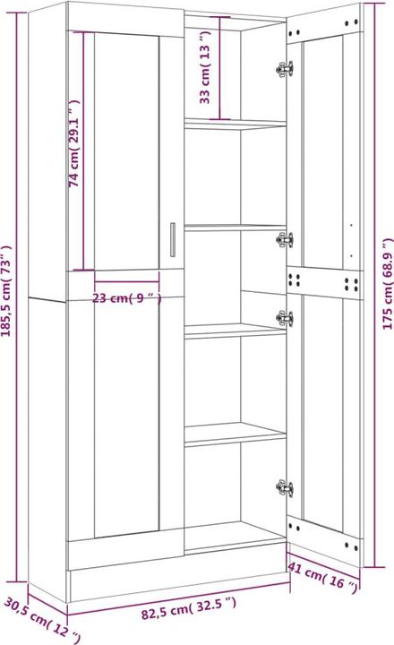 Immagine prodotto VidaXL Gizela (82,5 x 30,5 x 185,5 cm)