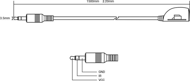 Actual product image Formuler External IR receiver (Reception modul)