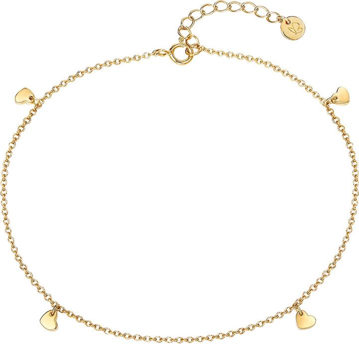 Glanzstücke München Damen Herz Sterling Silber gelbgold 22,0 cm Basiskette + 3,0 cm Verlängerung - 23964 (Sterling Silber, 22 cm)