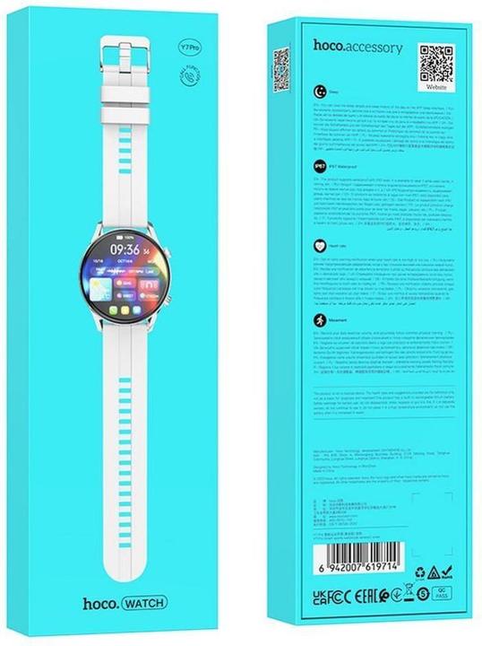 Actual product image Hoco Headphone with microphone smartwatch with call function Y7 Pro silver