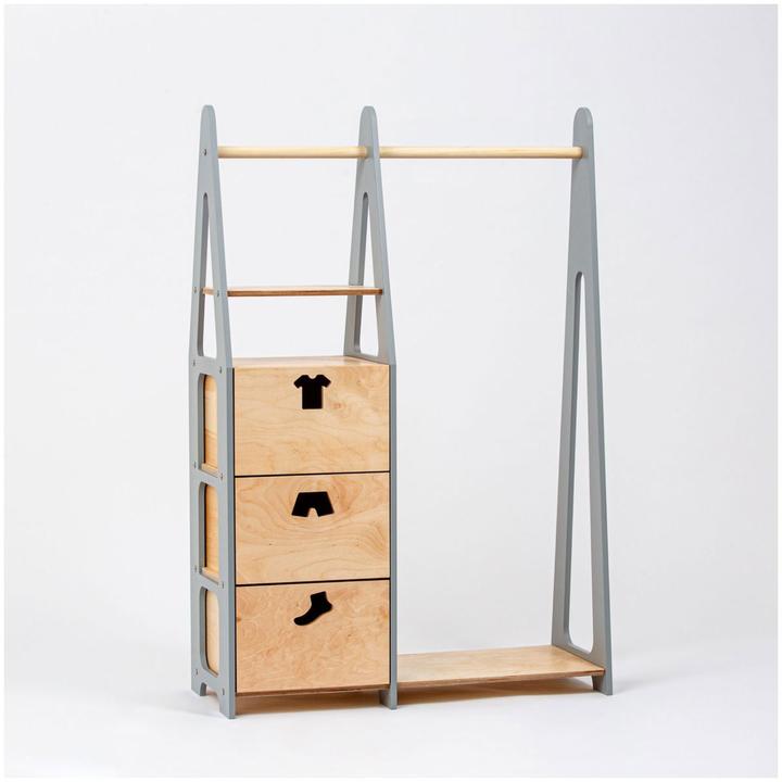 Immagine prodotto Duck Woodworks Cassettiere dell'armadio per bambini con maniglie a forma di abito