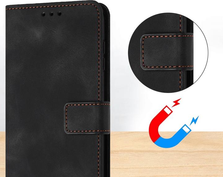 Immagine prodotto Cover-Discount Galaxy A55 - Custodia in pelle scamosciata dal design vintage (Samsung Galaxy A55)