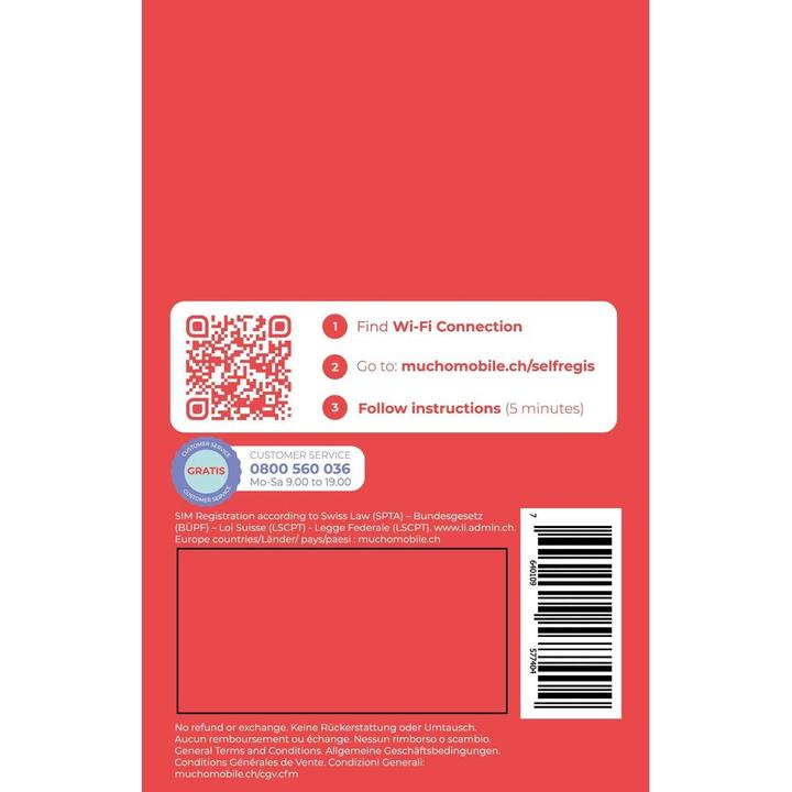 Actual product image BeeOne SIM card MUCHO Mobile Pack DUOMAXI