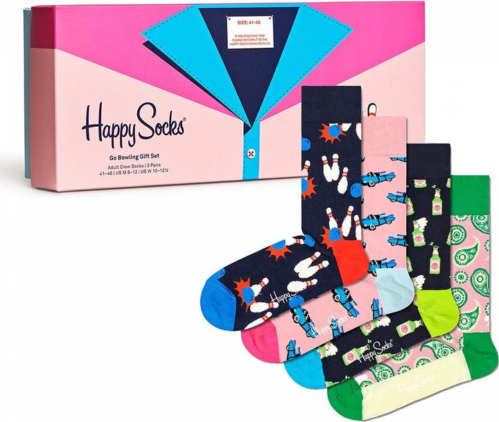 Image du produit Happy Socks Go Bowling Gift Set (paquet de 4, 41 - 46)