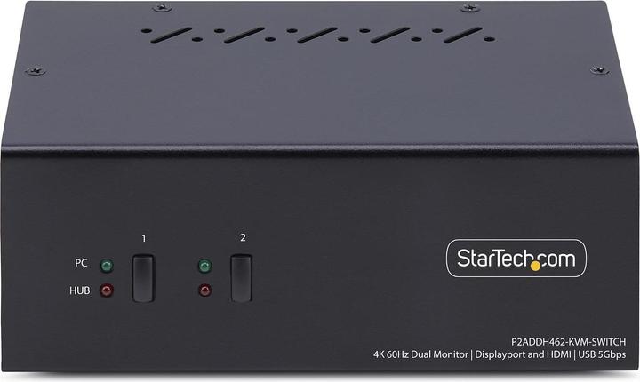 Actual product image StarTech .com P2ADDH462-KVM-SWITCH, 3840 x 2160 pixels, 4K Ultra HD, 36 W, Black