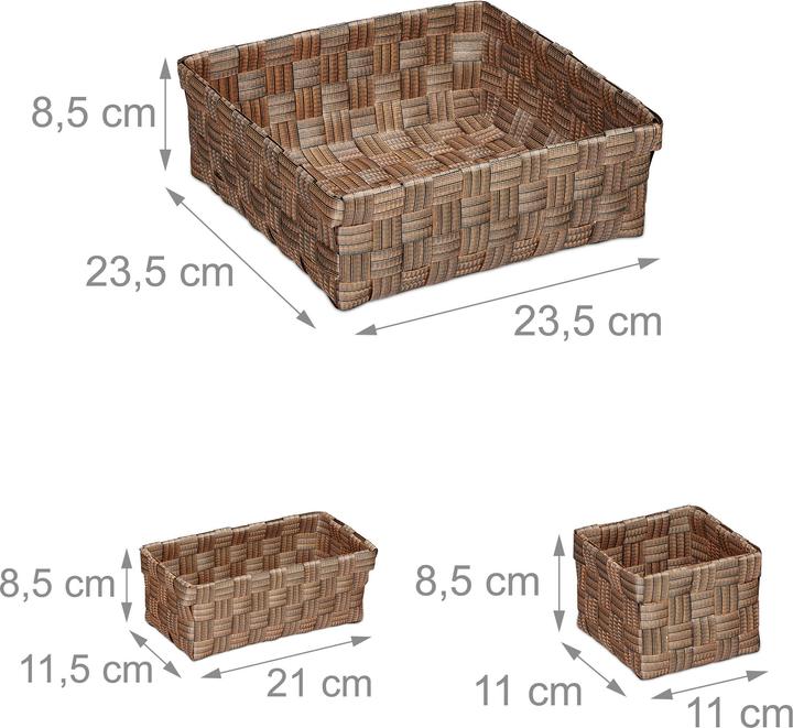 Actual product image Relaxdays 4x storage basket (1 x, 23.5 x 23.5 x 8.5 cm)