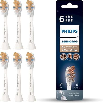 Philips Sonicare A3 Premium All-in-One HX9096/10 Testine standard per spazzolino sonico (6 x)