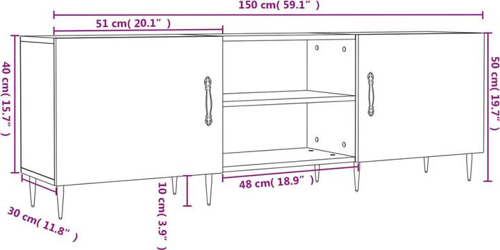 Actual product image VidaXL Alora (150 x 30 x 50 cm)